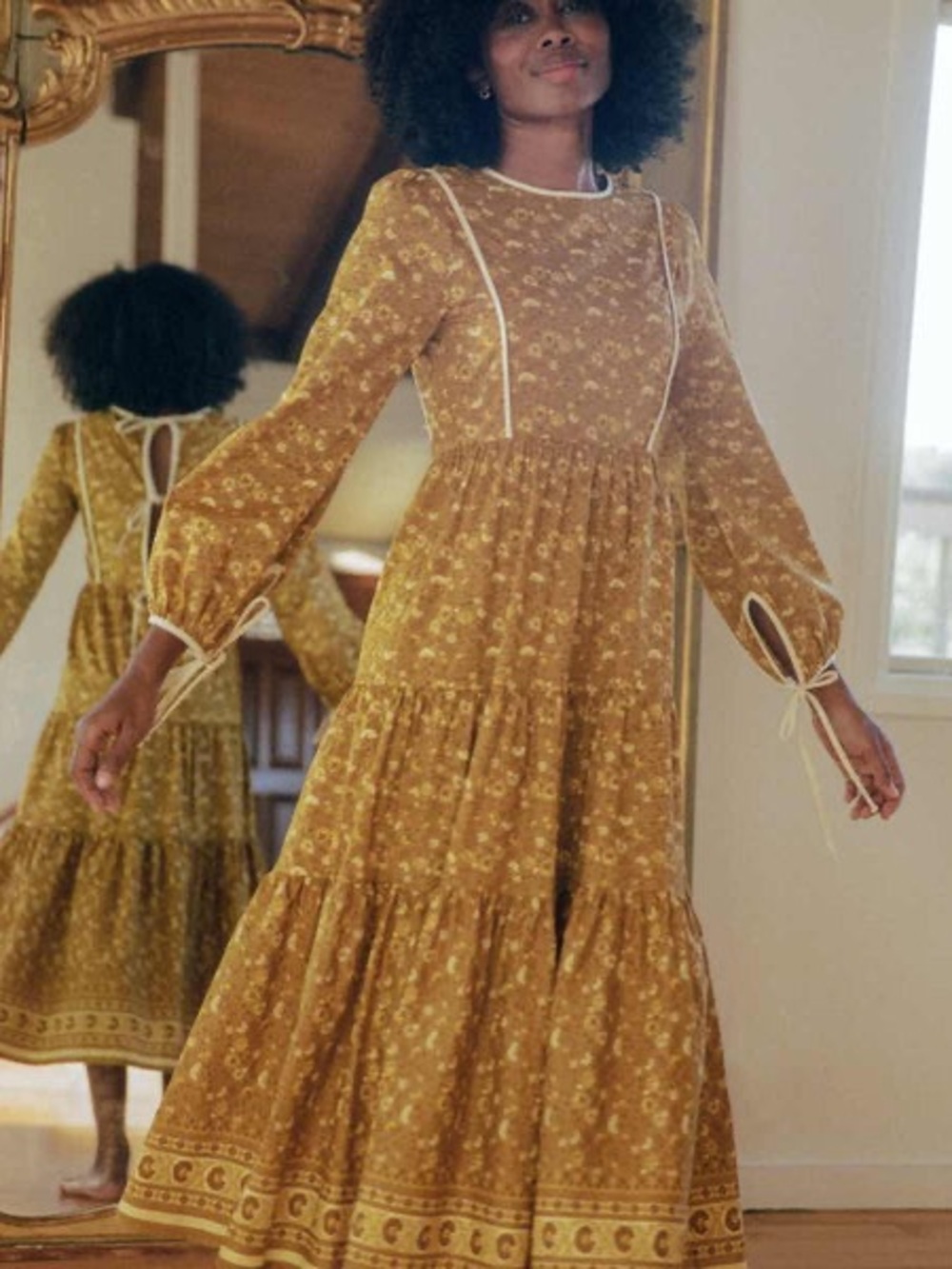 Christy Dawn Tallulah Dress in Goldenrod XS